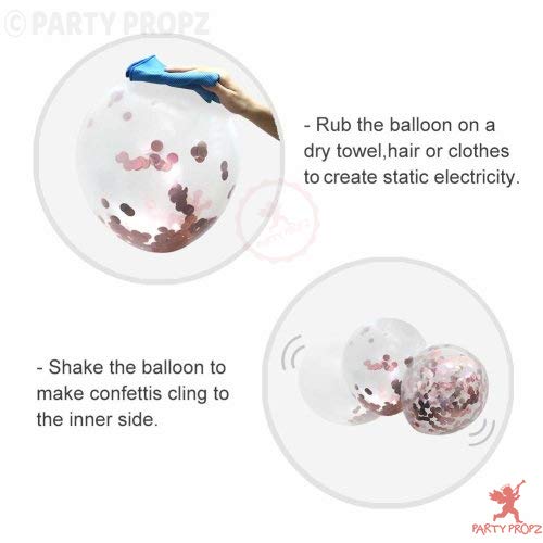 Image of Party Propz Rubber Latex Balloon, , Rose Gold - Set of 10