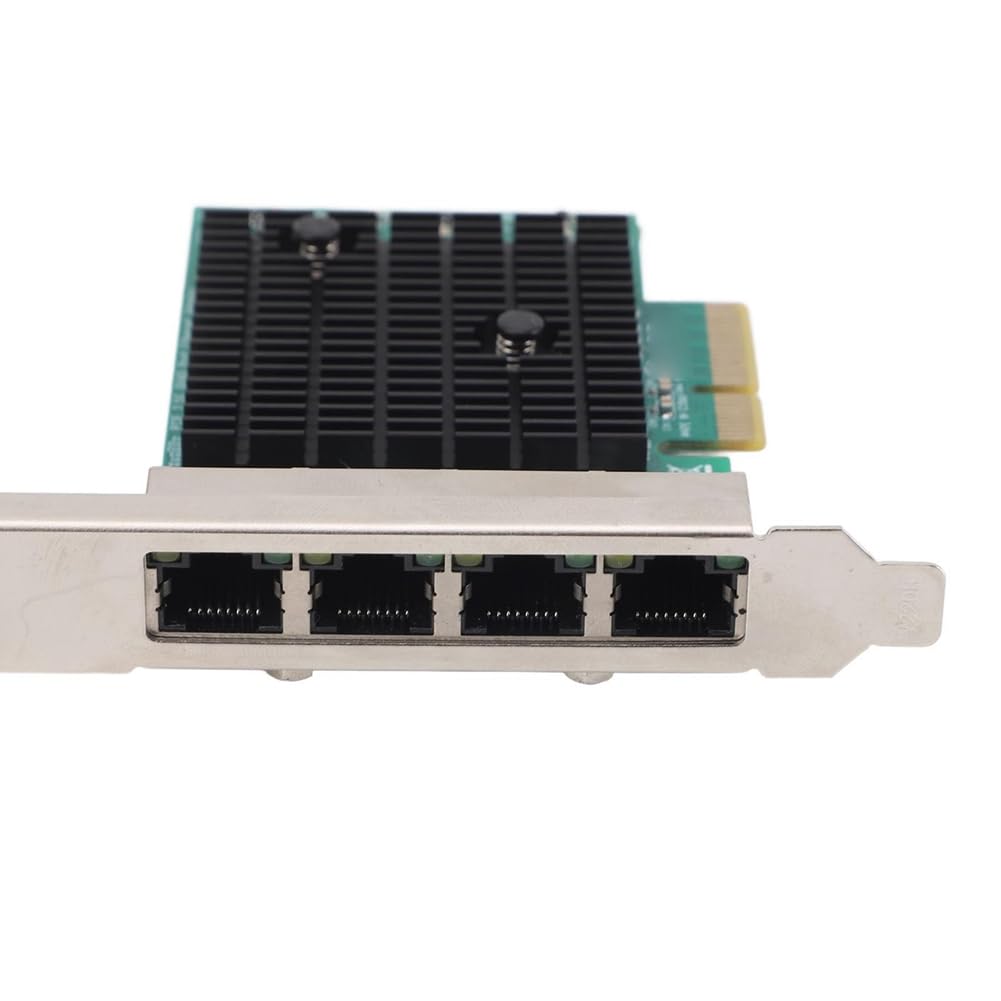 Loufy Scheda di Rete PCIe 2,5G A 4 Porte Adattatore Ethernet da 2,5 Gigabit RTL8125BG Adattatore LAN Ethernet PCI Express per PC Desktop Durevole