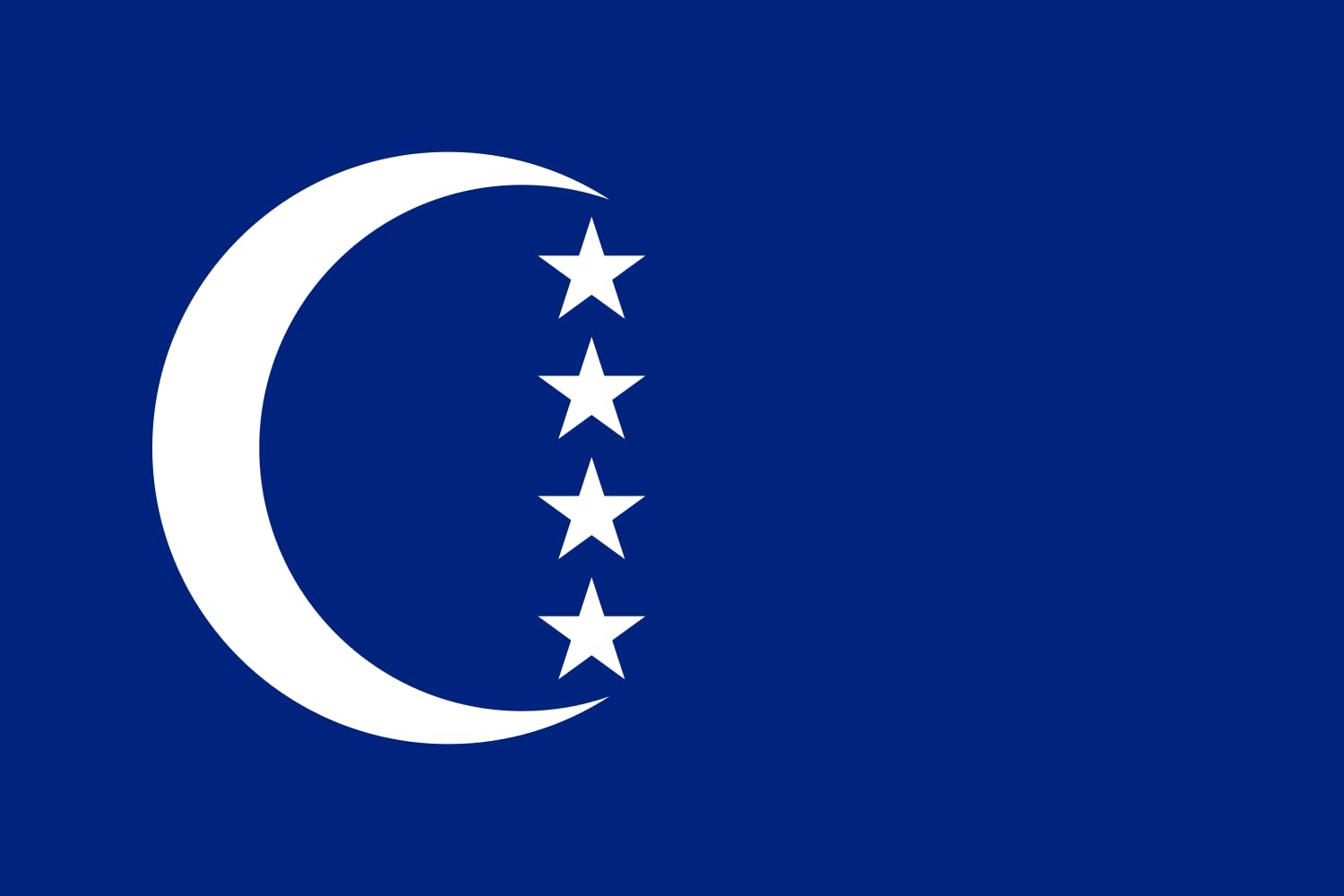 Drapeau Grande Comore 1.35m² grand format paysage pour mât extérieur