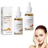 2 Pack Turmeric Dark Spot Corrector Serum, Turmeric Repair Face Serum, Natural Turmeric Bright Skin Dark Spot Skin Care Moisturizing Repair Serum, Turmeric Oil for Face（30ml)