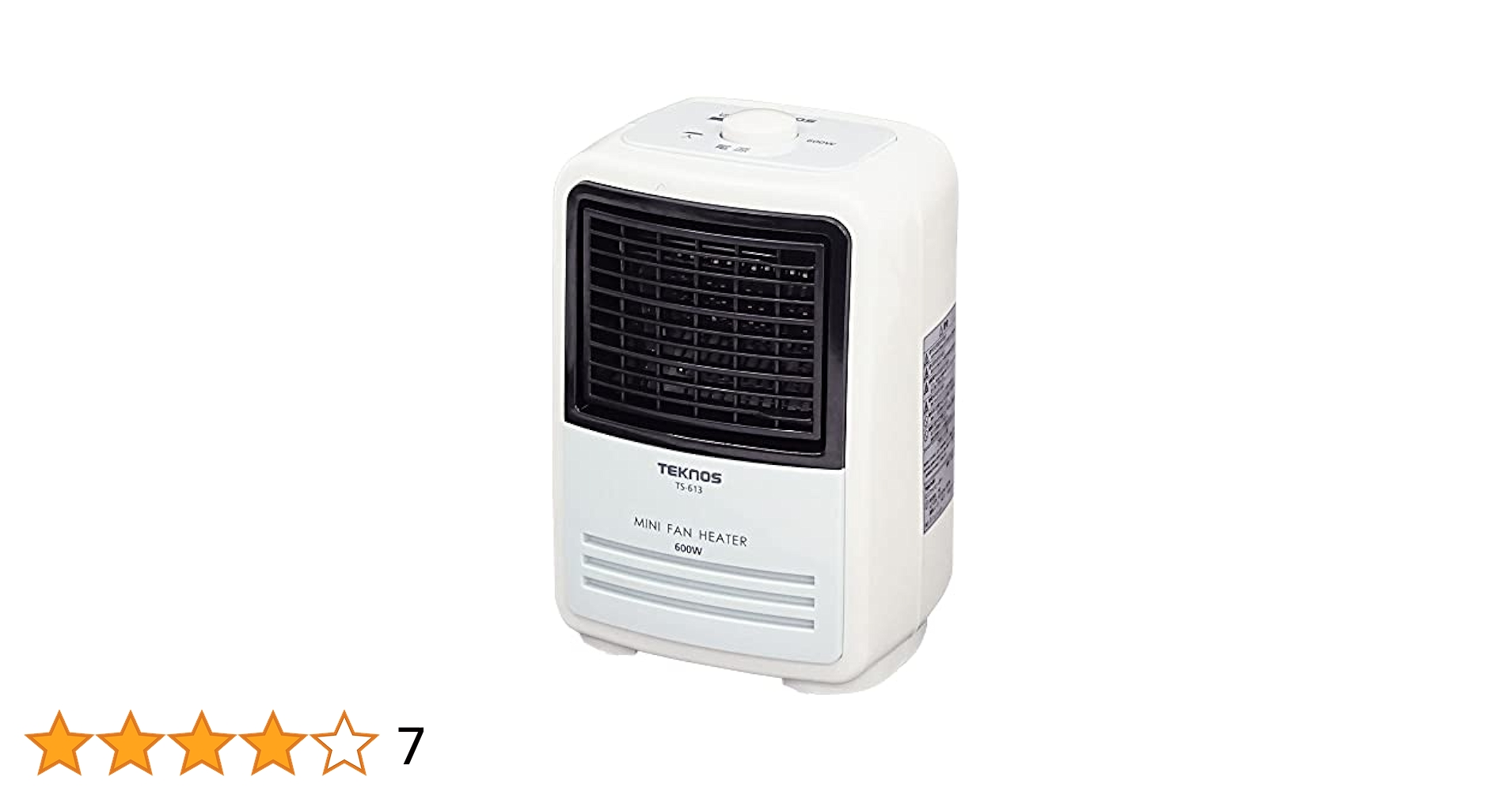 (未使用･未開封品)TEKNOS 省スペース ミニファンヒーター ホワイト TS-613 Amazon | TEKNOS 省スペース ミニファンヒーター ホワイト TS