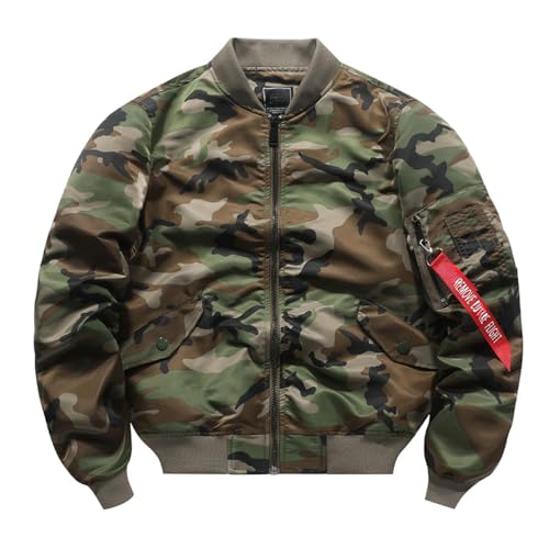 Men's Camo Jacket Lightweight Casual Spring Fall Windbreaker Zip Up Coat Harajuku Vintage Jacket for Woman