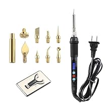 3D Printer Accessories Tool Kit Modify Finishing Smoothing Tool Cleaning Needle Scarper 1Pcs Soldering Iron with 8Pcs Brass Trimming Head 1Pcs Connector Bczamd