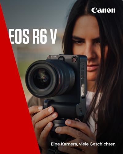 Canon EOS R6 V Spiegellose Vollformatkamera Kompakt | 7K RAW Video, Bildstabilisator & Open Gate Recording | Vlogger-Kamera für Content Creation, Reisen | Kompatibel mit RF-Objektiven