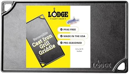 Lodge Double Play Reversible Cast Iron Grill/Griddle - Dual-Sided...
