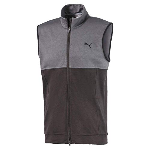 PUMA Golf 2020 Men's Cloudspun Vest, Puma Golf Black-Quiet Shade, Large