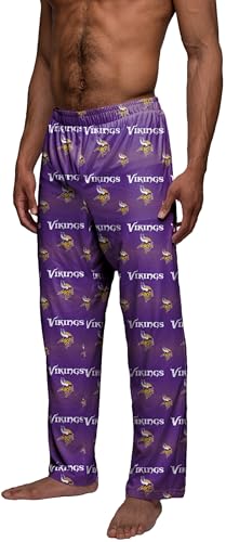 FOCO Minnesota Vikings Men's Scatter Pattern Pajama Lounge Multi Color Pants2