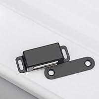 Vista 6 de Pestillo para puerta de gabinete con imán fuerte, pestillo para muebles de 0.047 in de grosor, negro (paquete de 2)