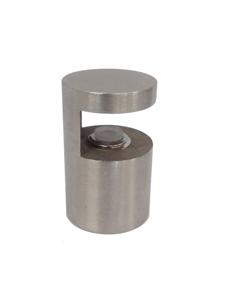 DISTANZIATORI FERMAVETRO IN ACCIAIO INOX AISI 304 SATINATO SET 4 PZ - PER VETRI DA 6 A 8 MM