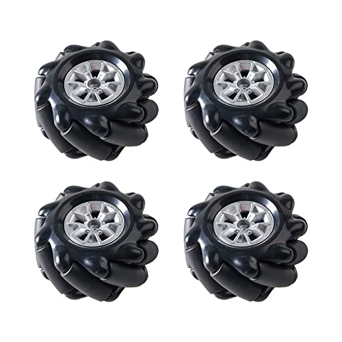 Professional 60Mm Mecanum Wheel Car Chassis Mc100 For Arduino/Raspberry Pi/Micobit, Remote Control 4Wd Metal Smart Robot Car Chassis Kit Omnidirectional Wheel With Dc Tt Motor Diy Toy Ai Ros Steam #TOP6