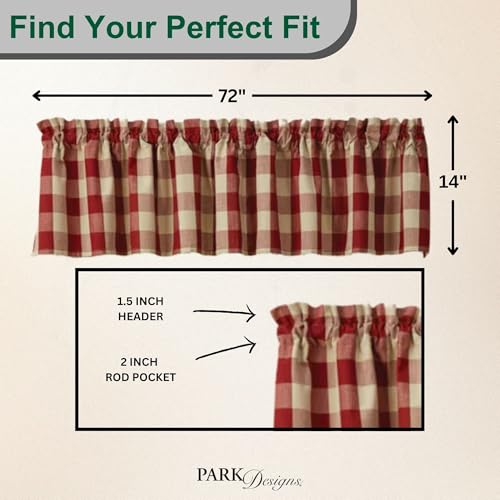 Park-Designs-Farmhouse-Kitchen-Valances-for-Windows-Garnet-Tan-Buffalo-Check-Fall-Decor-Window-Valance-Curtains-Plaid-Curtain-Valances-for-Windows-Boho-Living-Rooms-Bathrooms-72-x-14 Park Designs Farmhouse Kitchen Valances for Windows Garnet Tan Buffalo Check Fall Decor Window Valance Curtains Plaid Curtain Valances for Windows Boho Living Rooms Bathrooms 72 x 14