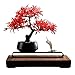 Künstlicher Bonsai-Baum Künstliche Pflanzen Faux Bonsai-Kiefer-Nadel-Zypresse-Baum, gefälschte Pflanzen weiße Kran-Bodenregal-Keramik-Topf-Ornamente, künstliche Bonsai for Innen im Freien Bonsai Pflan