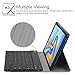 Fintie Keyboard Case for Samsung Galaxy Tab A 10.5 2018 Model SM-T590/T595/T597, Slim Shell Lightweight Stand Cover with Detachable Wireless Bluetooth Keyboard, Black