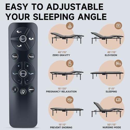 Télécommande ZWP contrôle ajustement de lit Sleep Science 35,6cm