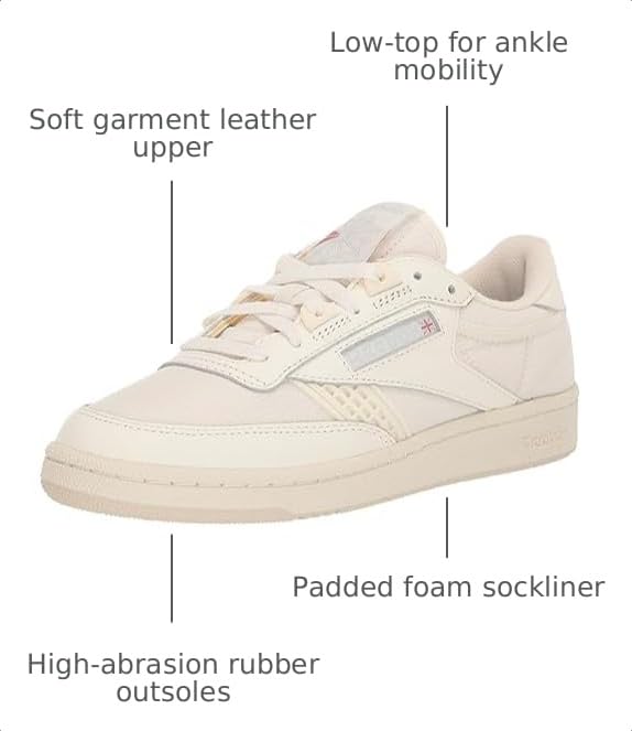 Image of Reebok Unisex Adult Club C 85 Vintage Tennis Sneaker Legacy