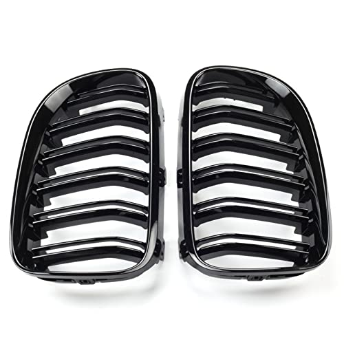 Calandre double lamelle BMW E92 E93 noir brillant haute résistance LCI - 6