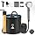 Kit de ducha portátil para camping con calentador de 1500W y bomba recargable IPX7, balde plegable de 5.3 galones, cabezal de 4 modos y manguera de 6'7" para RV, baño de mascotas, lavado de autos, playa y senderismo