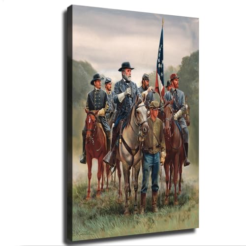 chenmjj Famous Civil War Paintings Print Poster Picture HD Print Poster Retro Painted Modern Home Bedroom Room Aesthetic Decoration Canvas Art (08x12inch Unframed)