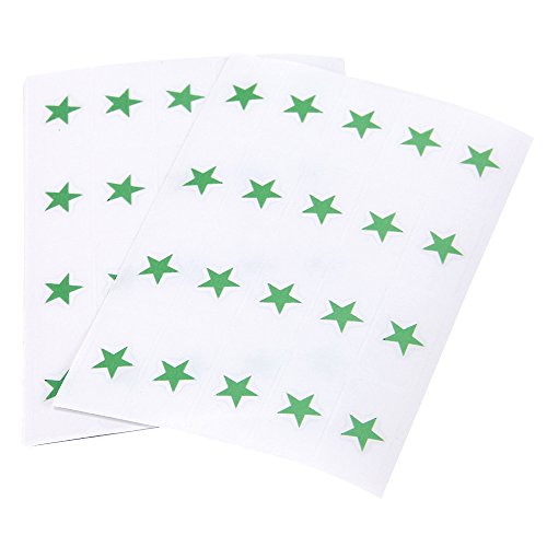 Prelaminated 1/2" Stars - 5/8" x 1 1/4" 200/Pkg (Lime)…