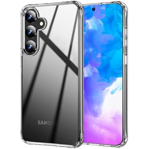 Dengduoduo Designed for Samsung Galaxy S24 Case, Transparent Slim Shockproof Protective Cover Anti-Scratch Hard PC Back & Flexible Bumper Phone Case for Samsung S24 6.2 inch, Clear Cover