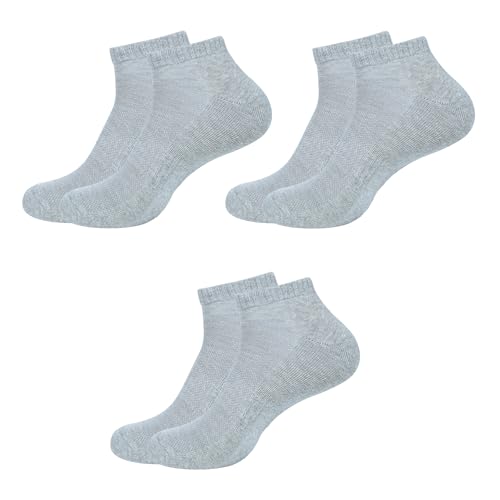 Men's Ankle Socks, Pack Of 3, Color - Grey, Size - 10 to 13