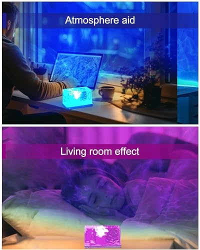 KIANDQU Projetor Aurora Aurora da Northern Lights, projetor de ondas do oceano, lâmpada noturna LED