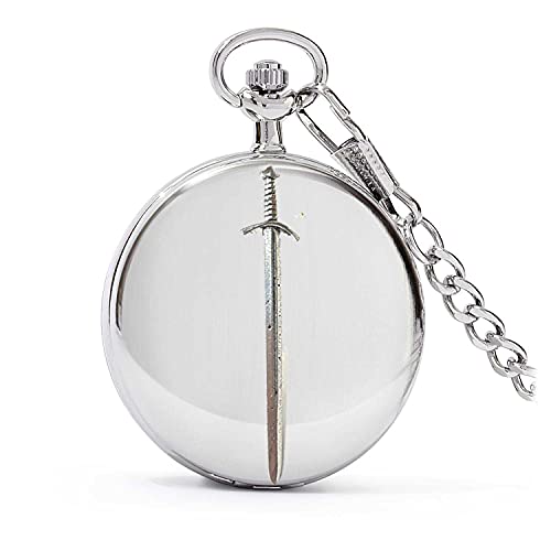 Coffret cadeau montre de gousset montre de poche quartz argent pour homme