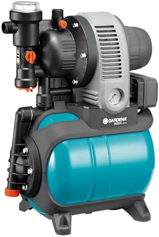 Estación doméstica de abastecimiento de agua 3000/4 eco Classic de GARDENA: bomba con disyuntor...