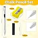 28 Pcs White Chalk Pencil for Sewing, Tailor Chalk Fabric Chalk for Sewingric Pencil Set with Refillable Cartridge & Sharpener for Sewing, Dressmaking DIY Craft