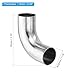 PATIKIL 90 Degree Mandrel Bend Elbow, 1 1/4 Inch OD Steel Exhaust Elbow Exhaust Piping Connector 304 Stainless for Exhaust Pipe Modified Stair Handrail HVAC