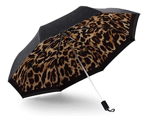 Parapluie touristique léopard pour voyager sous la pluie et le soleil