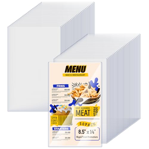 Protège-menu rigide transparent à chargement par le haut AKONEGE format légal x50
