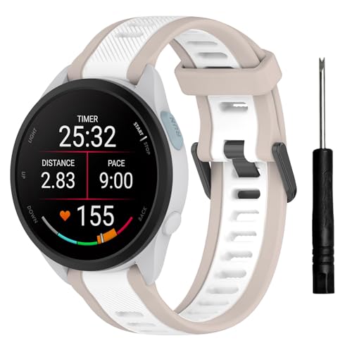 TopPerfekt Garmin Forerunner 265S�p�r���v�o���h �\�t�g�V���R�� �X�|�[�c�����p�X�g���b�v Forerunner 255S/265S-Music�p Venu 4 41mm/3S/2S (18mm) - �s���N�G�b�W/�z���C�g