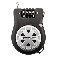 Kryptonite R2, einziehbares Sicherheitskabel 2,6 mm Stärke, zurücksetzbare 4-stellige Kombination, Vinylhülle, Gewicht 0,18 kg, Kabellänge 90 cm