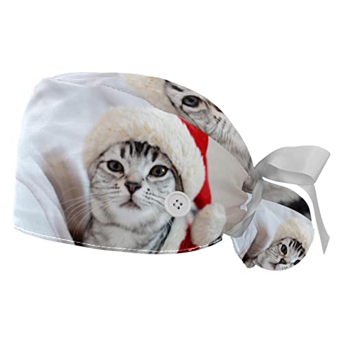 Chapeaux de travail JDEZ contre la transpiration, calot ajustable chat mignon pour adultes
