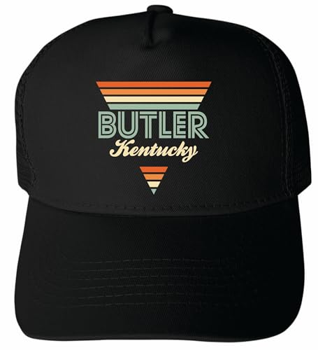 Butler Kentucky Retro Trucker Hat – Unisex Mesh Snapback with Stylish Retro Design Black