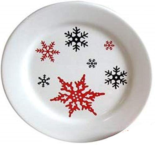Waechtersbach Snowflakes White Rimmed Salad Plates, Set Of 4 #TOP7