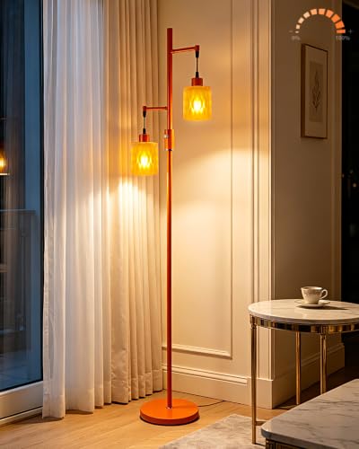 Image of Lightdot Globe Floor Lamp with LED Bulbs Included, Dimmable Floor Lamps,Unique Modern Standing Tall Lamp for Bedroom Living Room /Sofa Beside /Corner Decor-Gold