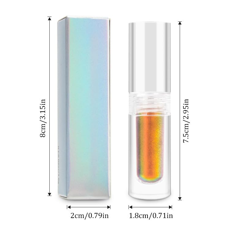 Miniatura 5 de Lufeeyeta Chameleon - Sombra de ojos en barra metálica de alta pigmentación, metales de maquillaje, brillo brillante, sombra de ojos para ojos, kit