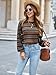 ZAFUL Women's Tribal Ethnic Graphic Cropped Knitwear Bohemian Long Sleeve Pullover Sweater Boho Drop Shoulder Knitted Top Multicolored