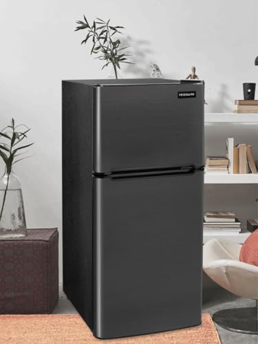FRIGIDAIRE 2 Door Refrigerator/Freezer, 4.6 cu ft, Black Stainless Steel, Gunmetal on Fridge.com