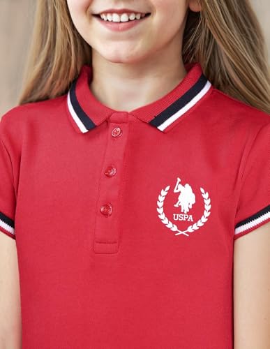 Image of U.S. Polo Assn. Kids Regular fit Cotton Short Sleeves Polo Collar Dresses