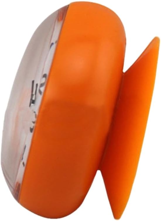 7cm Waterproof Kitchen Bathroom Shower Clock Suction Cup Sucker Wall Orange