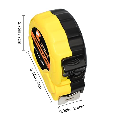Zuzuan Tape Measure Self Lock 25-Foot Power Tape Dual Side Ruler With Metric And Inches, Easy To Read #TOP5