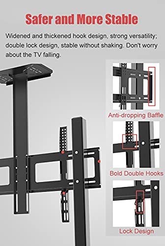 Soporte para TV de 55+ pulgadas con ruedas y altura ajustable miniatura 7