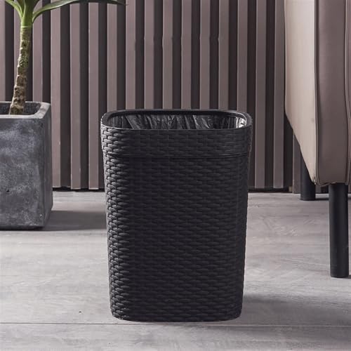 Botes de basura para cocina de caída directa papelera marrón plástico resistente 4