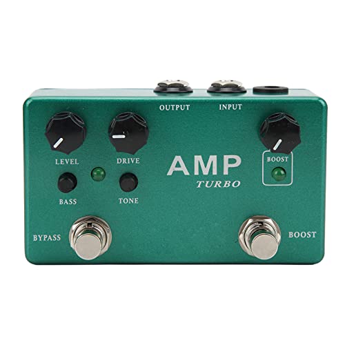 Alomejor 2 in 1 Overdrive Boost Guitar Effect Pedal, Dual Channel Metal