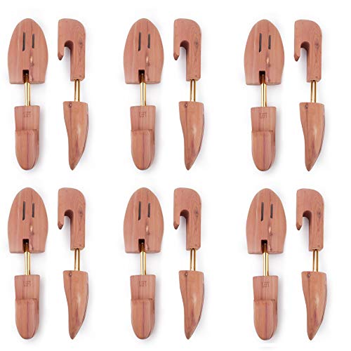 kilocircle Men's Red Cedar Shoe Tree Single Tube-6 Packs, XL(Fits Shoe Size 12-14)