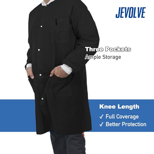 Image of Dental Disposable Lab Coats | Durable SMS 45g Soft Knit Cuffs & Collar With 3 Pockets