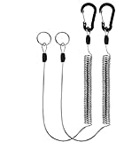 3. Conveniente y práctico: nuestras cuerdas retráctiles de pesca seguras atan tus pequeños dispositivos y costosos equipos de pesca, no te preocupes por perder el kit esencial en el pantano. Diseñado para herramientas de pesca para mantener tu equipo seguro y proporcionar un acceso rápido.